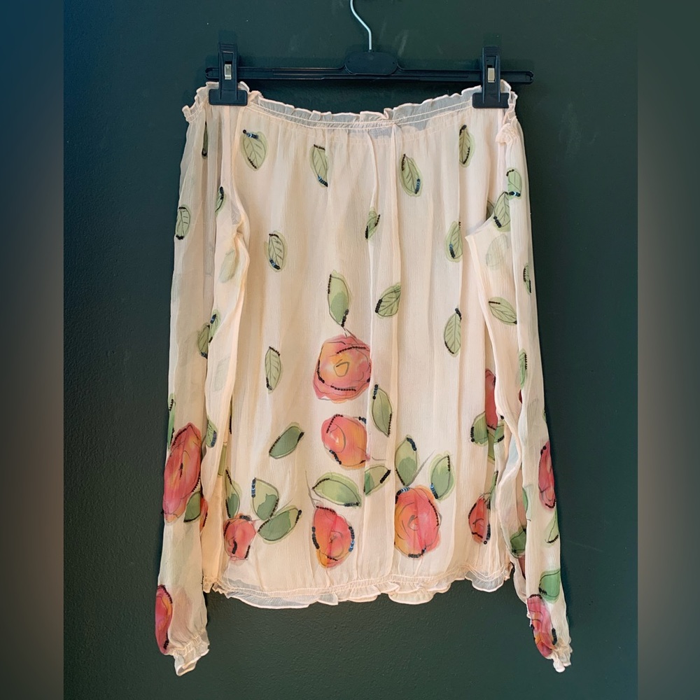 BluGirl Embellished Silk Top